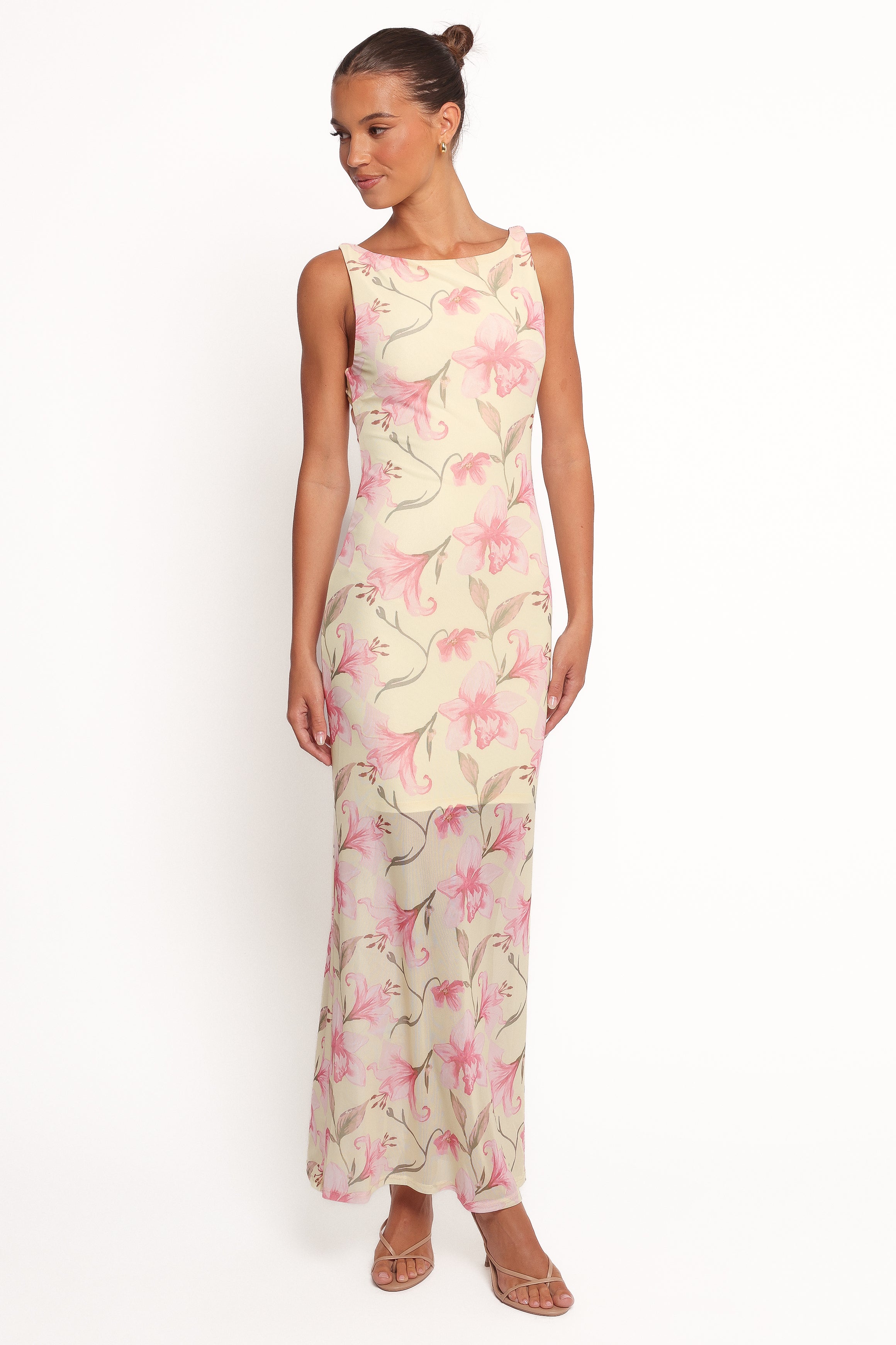 Brissa Maxi Dress - Yellow Floral Print Summer Beach Dress for Women | Boho Chic Flowy Long Dress for Vacation, Party & Outdoor Events