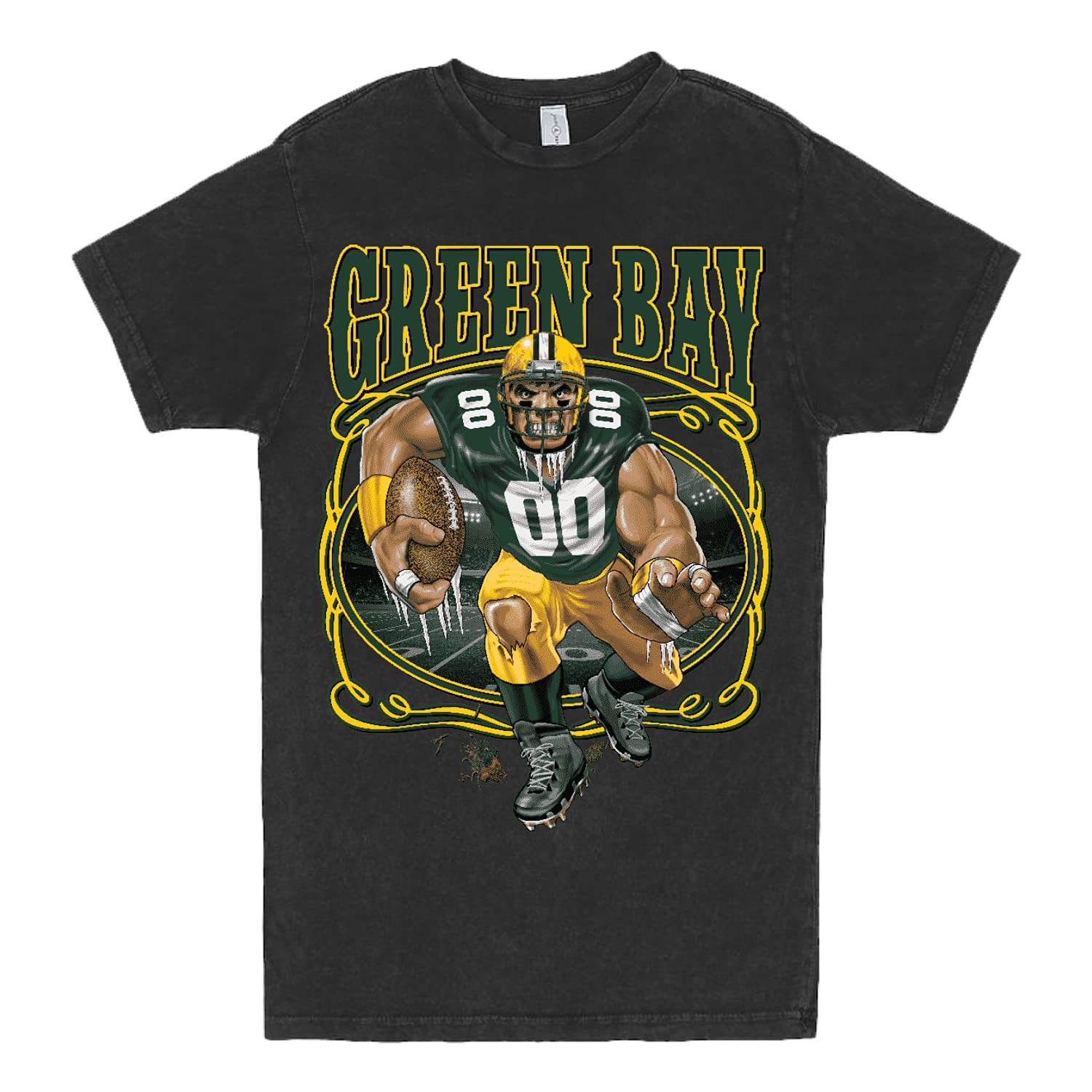 Green Bay Packers Vintage Concert T-Shirt - Unisex Retro Football Fan Tee for Men & Women - Small Black - Perfect for Game Day, Concerts & Casual Wear