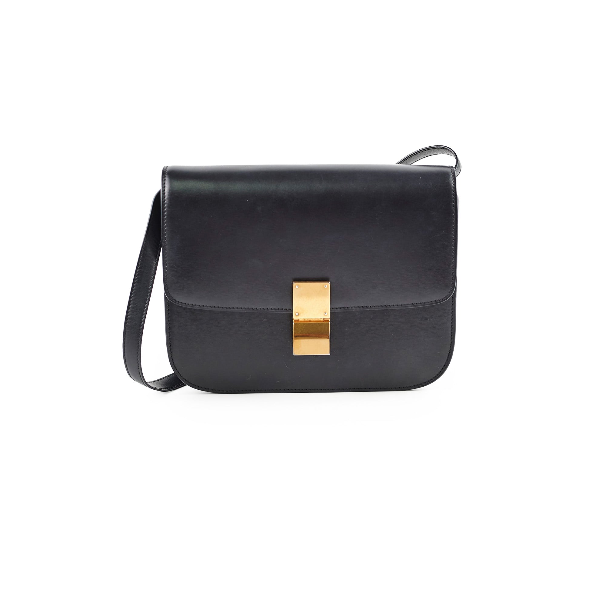 Celine Medium Box Bag in Black | Classic Luxury Handbag for Women | Perfect for Work, Travel & Evening Events