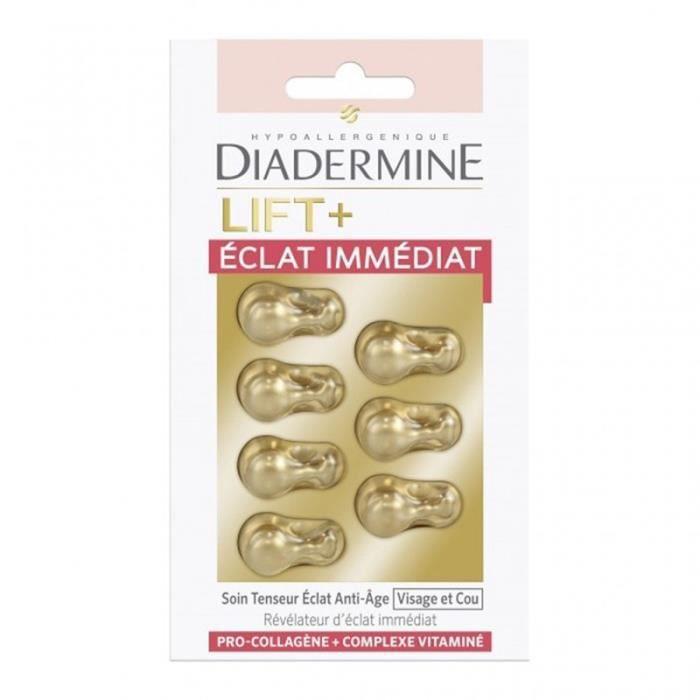 Diadermine Lift+Eclat Instant Firming Capsules - Anti-Aging Face Treatment for Wrinkles & Radiance - Perfect for Daily Skincare Routine & Special Occasions