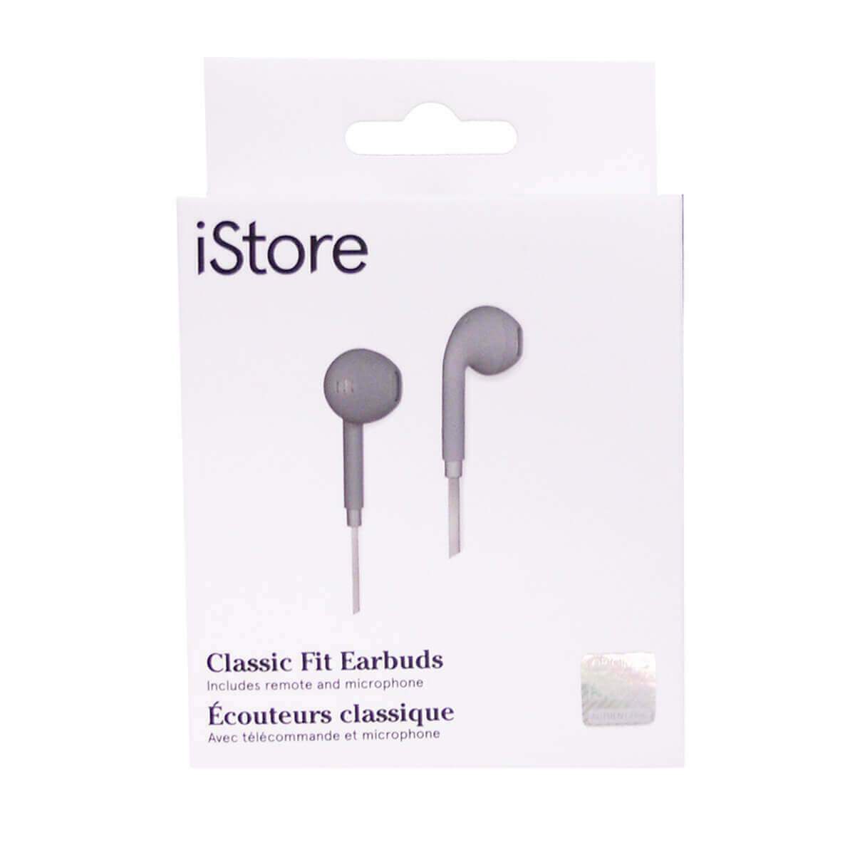 iStore Classic Fit Earbuds - Wireless Bluetooth Headphones with Noise Cancellation, Comfortable In-Ear Design for Gym, Running & Travel (Gray)