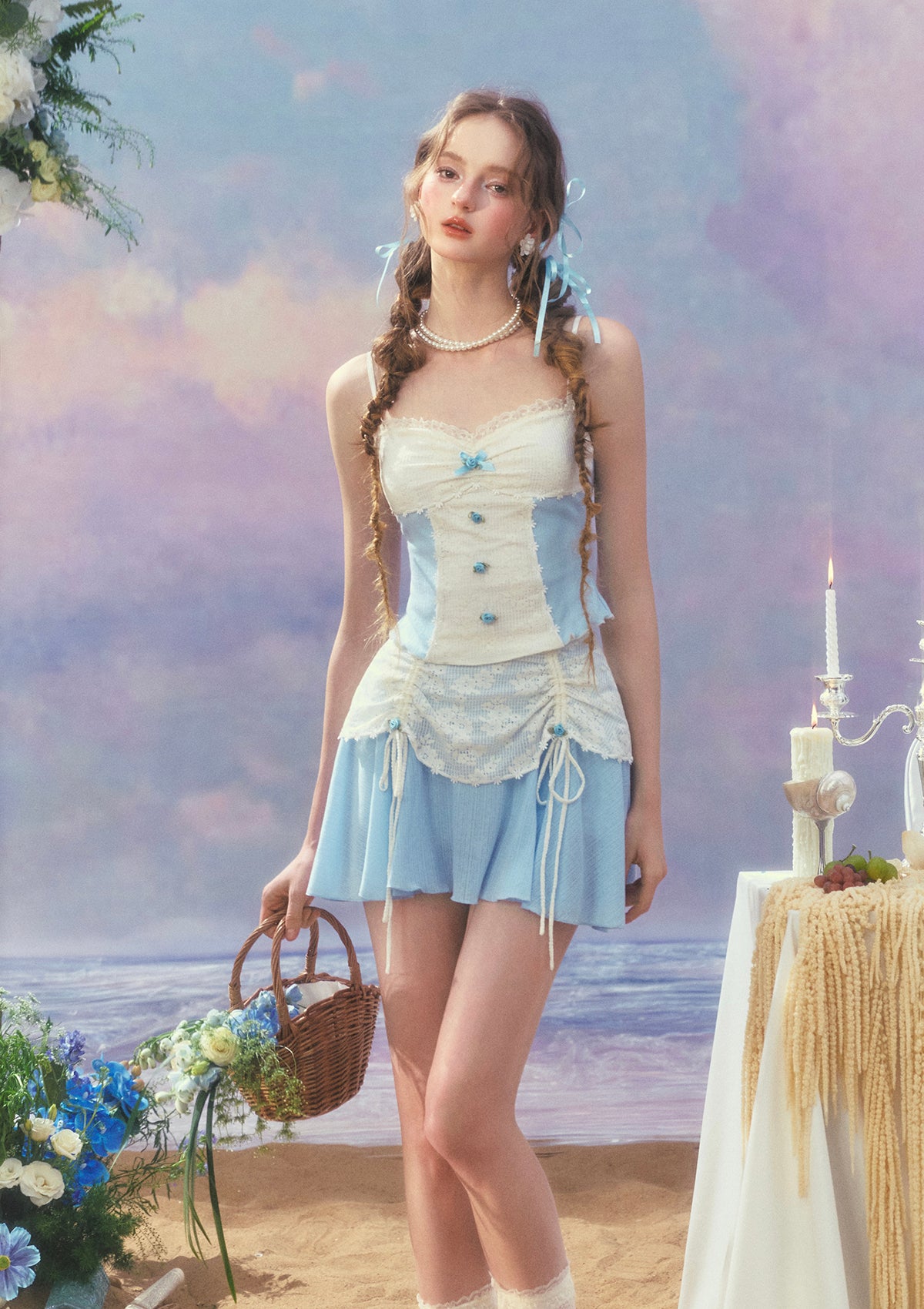 Salt Blossom Haven Skirt - Flowy Beach Skirt for Women | Perfect for Summer Vacations, Boho Outfits & Seaside Getaways