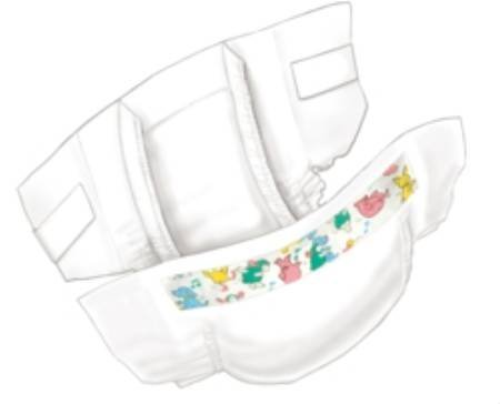 Curity Hook and Loop Fasteners for Baby Diapers Size 4 - Disposable Fastening Tapes (Box of 24) by Covidien - Ideal for Securing Disposable Diapers and Medical Dressings