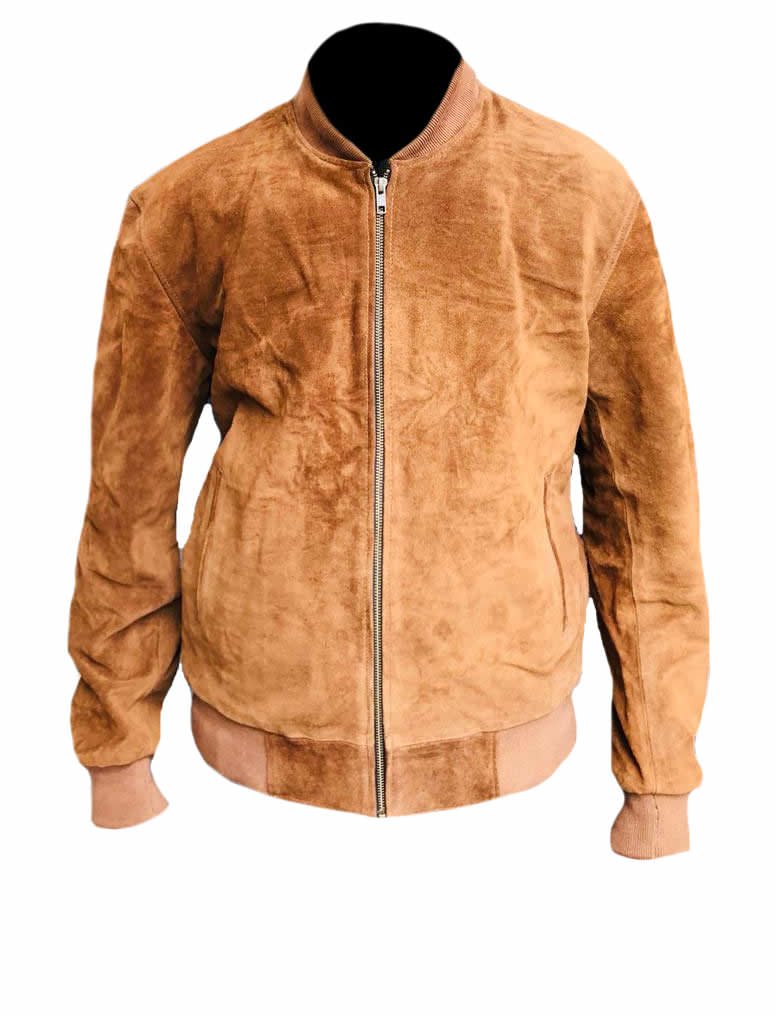 Stylish Men's Suede Leather Bomber Jacket - Classic Aviator Style Outerwear for Casual Wear & Night Out | Perfect for Fall & Winter Fashion