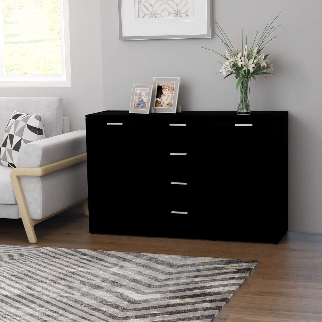 vidaXL Buffet Sideboard with 4 Drawers & 2 Doors - 47.2 Inch Console Table, Display Stand & Kitchen Storage Cabinet for Dining Room, Entryway or Bar - Perfect for Organizing Dishes, Glassware & Home Decor (47.2x14x29.5 Inches)