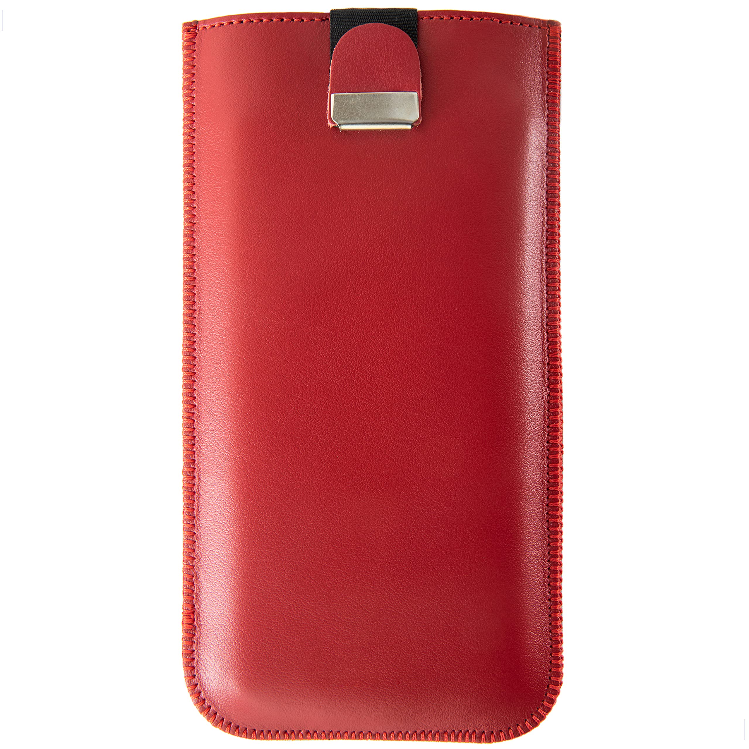 Premium Italian Red Leather Case Compatible with iPhone 16 Pro - Luxury European Made Phone Cover for Protection & Style - Perfect for Business, Travel & Everyday Use