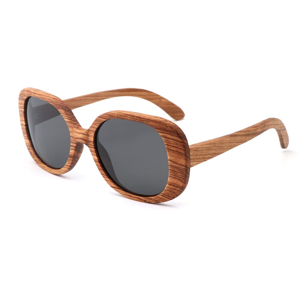 KSVEREN Polarized Wood Sunglasses for Women - Outdoor & Driving