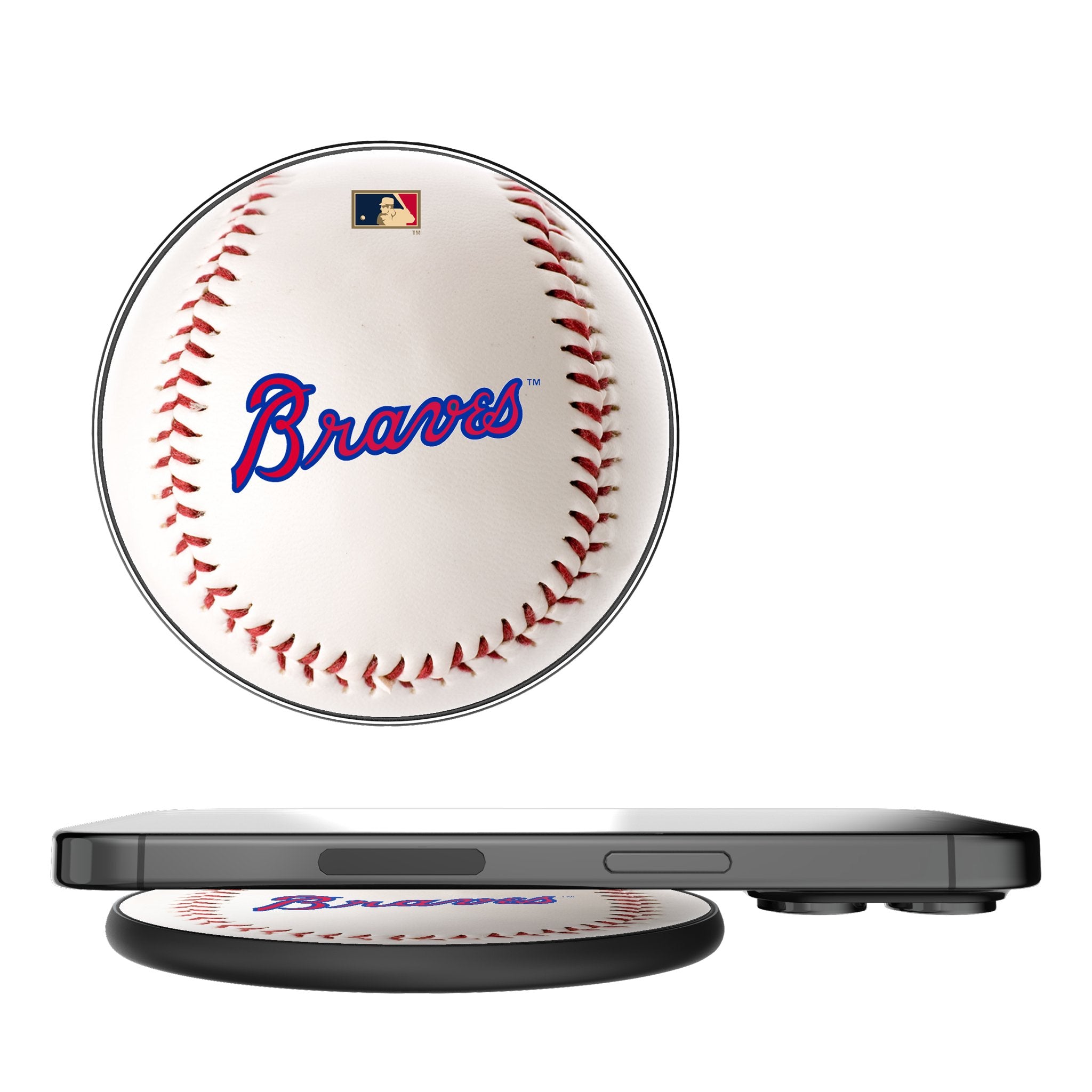 Atlanta Braves Home 2012 Cooperstown Collection 15W Fast Wireless Charger - Perfect for Baseball Fans, Office & Bedside Charging