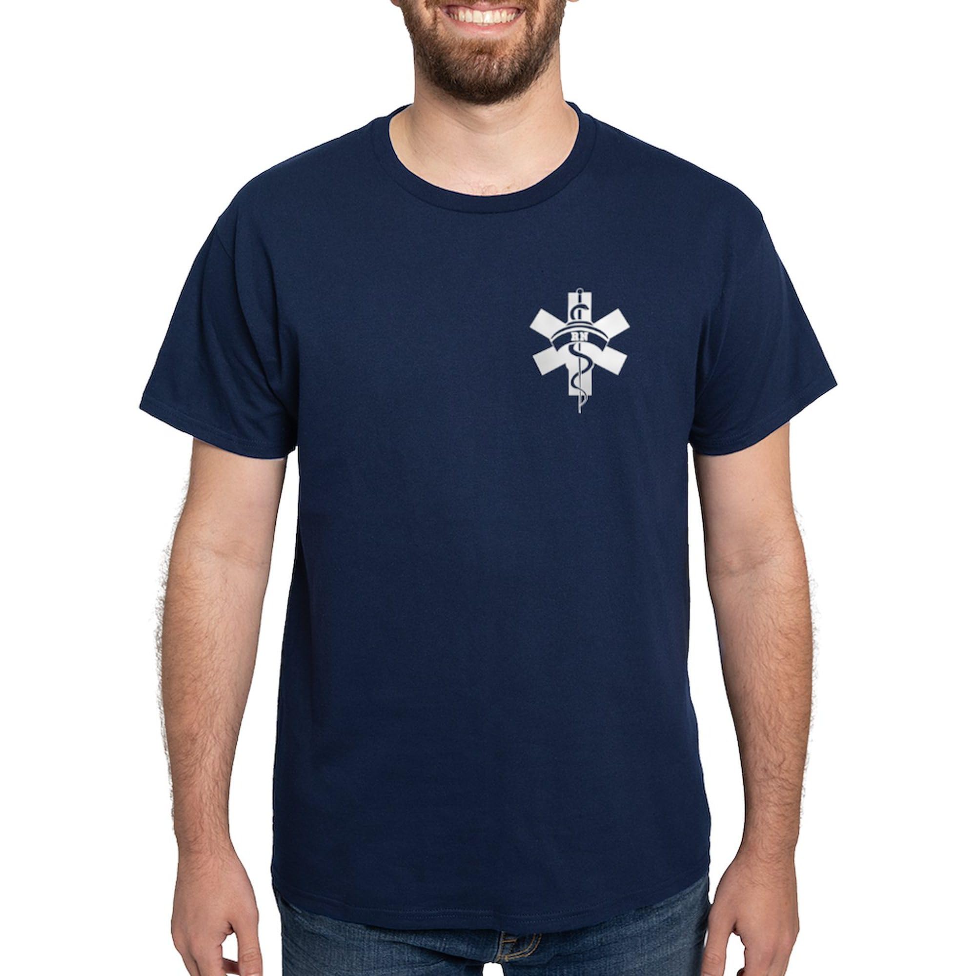 RN Nurses Medical Dark T-Shirt for Men - 100% Cotton Classic Graphic Tee | Perfect for Nursing Students, Healthcare Workers & Medical Professionals