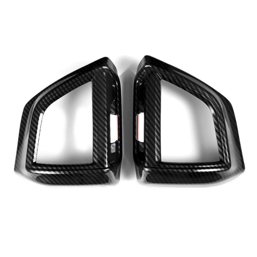 2-Piece ABS Carbon Fiber Air Vent Frame Cover for Subaru Forester SK 2019 | Car Dashboard Vent Trim | Durable Air Outlet Set for Vehicle Interior Upgrade & Customization