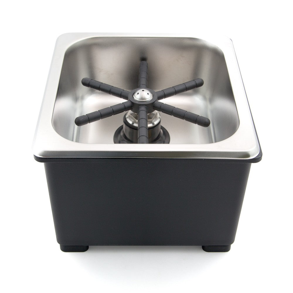 Commercial Espresso Parts Counter Top Rinser - 6x6x2 Inch Pan Size for Barista Stations & Coffee Shops - Perfect for Quick Cleaning in High-Volume Cafes