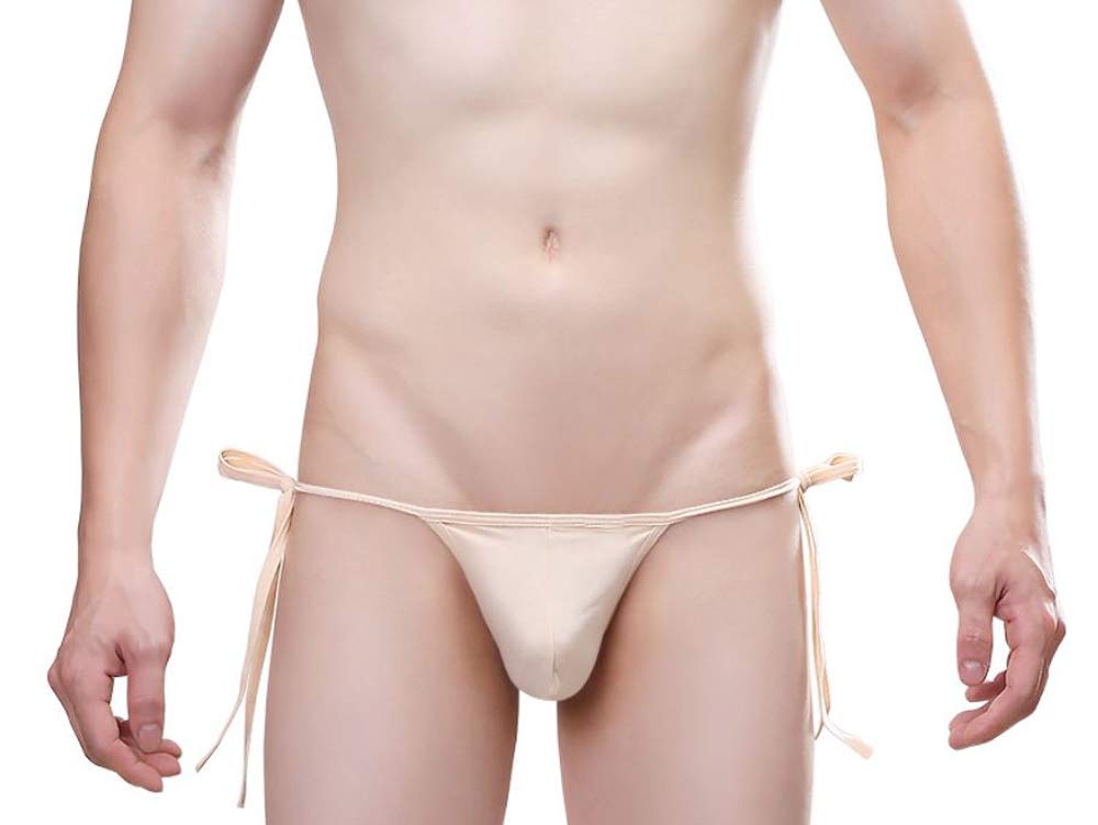 Men's Cotton Brazilian Cut String Bikini Briefs - Soft & Comfortable Underwear for Beach, Swimming & Casual Wear