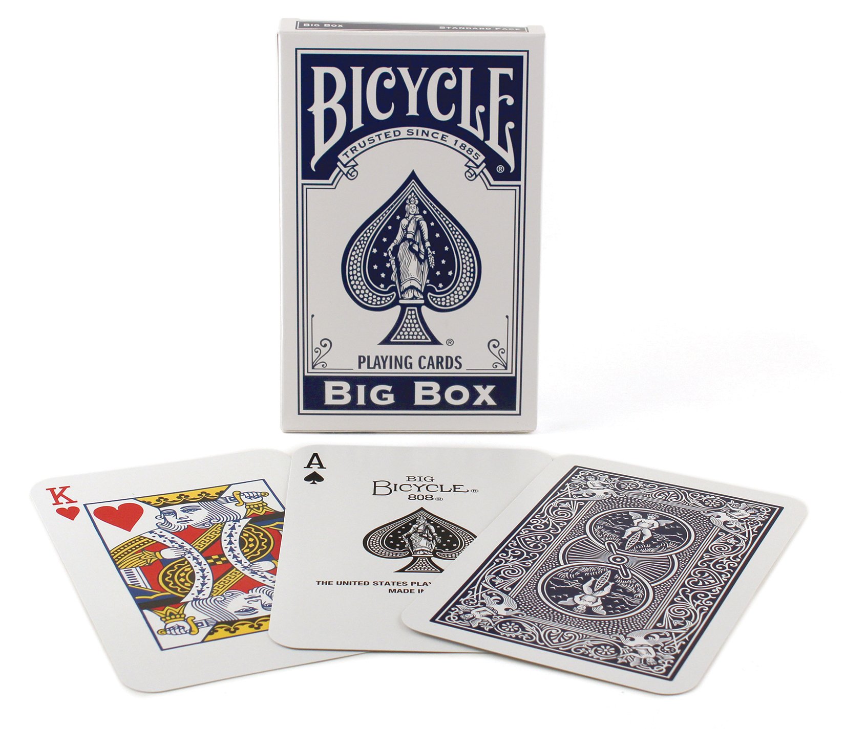 Premium Bicycle Big Box Playing Cards - 2-Pack Standard Poker Size Deck for Magic Tricks, Card Games & Casino Night - Ideal for Poker, Blackjack, Solitaire & Family Game Nights