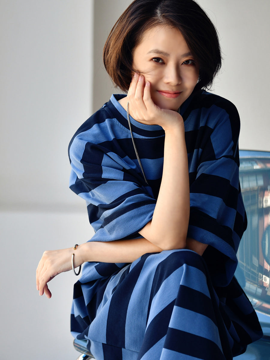 Plus Size Women's Casual Striped Loose Maxi Dress - Comfortable Summer Beach Dress for Vacation & Outdoor Activities