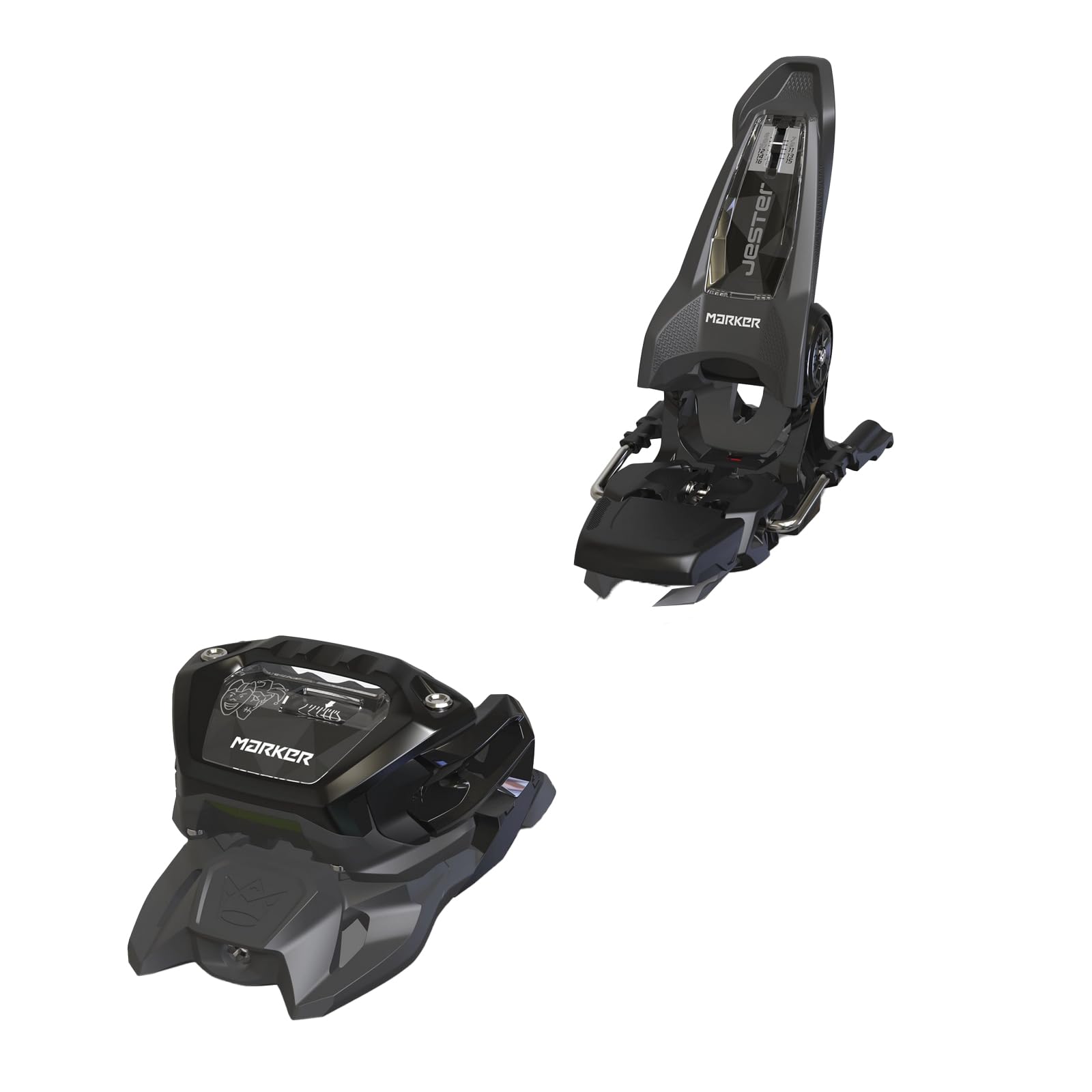 2024 Marker Jester 16 Ski Bindings - DIN 6.0-16.0, Triple Pivot Elite 3 Toe System - Premium Freeride & Freestyle Bindings for Park, Pipe & All-Mountain Skiing - Perfect for Advanced Skiers & Big Mountain Adventures