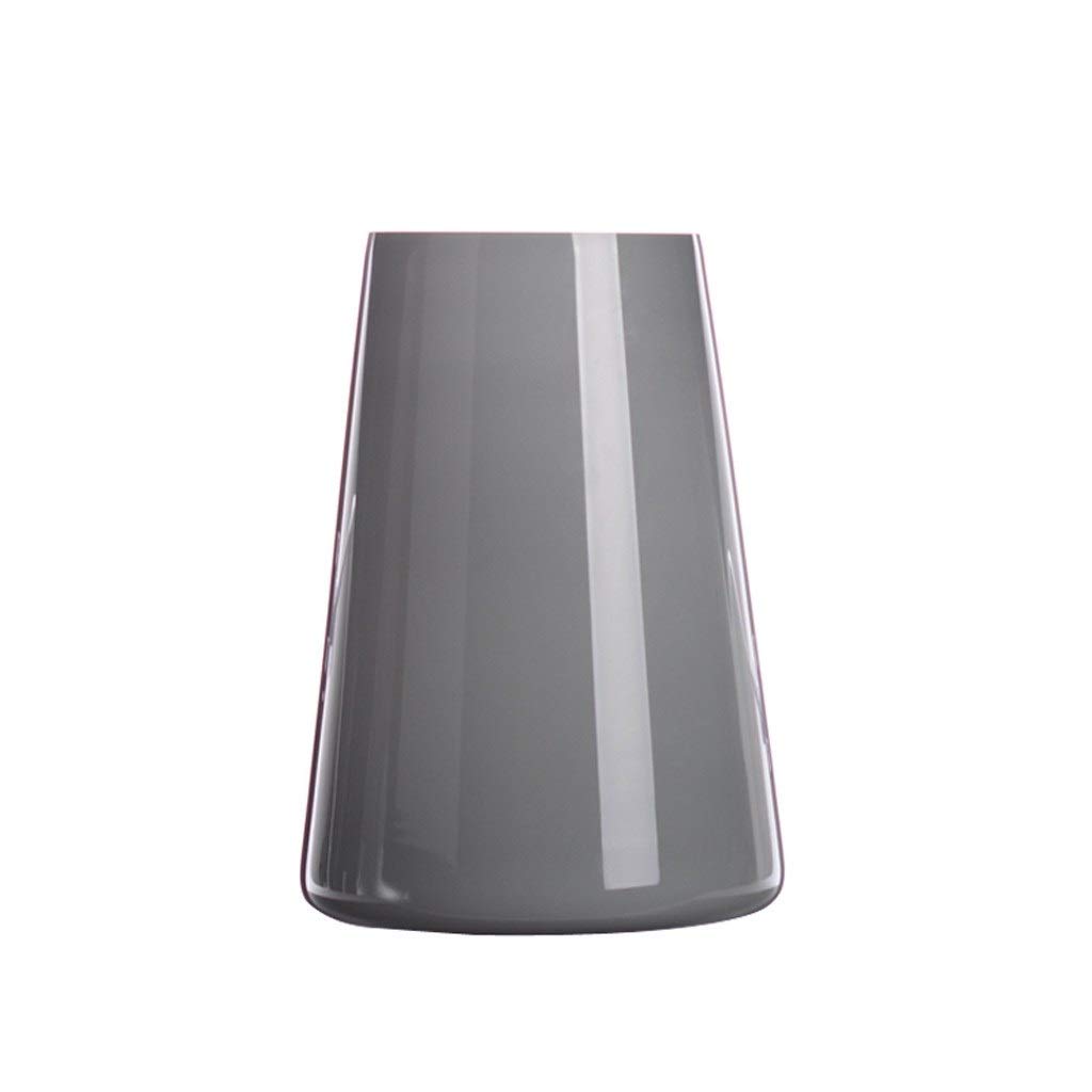 Modern Glass Vase for Flowers - Wide Mouth Bamboo Design Floor Vase for Living Room Decor | Elegant Home Flower Arrangement Centerpiece | Perfect for Weddings, Home Styling & Interior Design