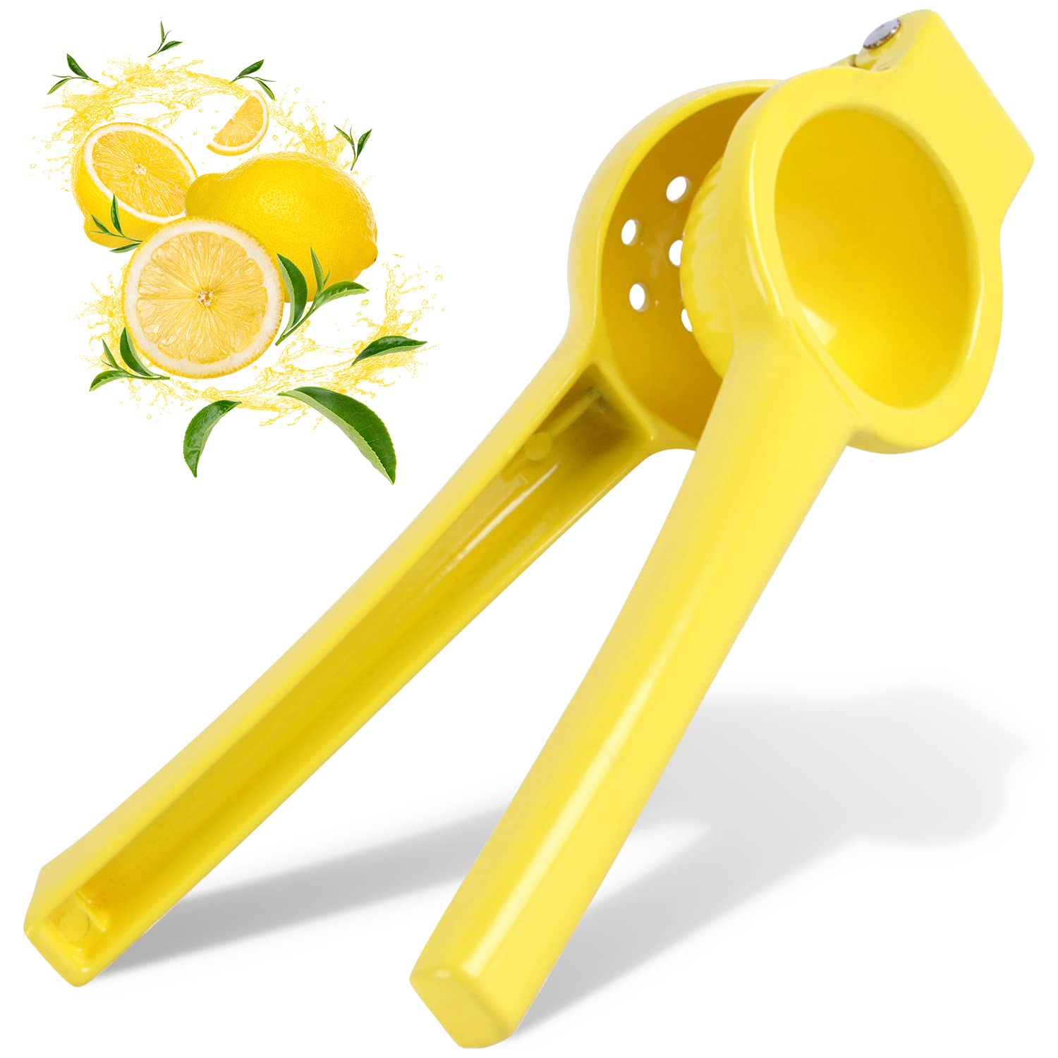 Premium Heavy-Duty Aluminum Lemon Squeezer - 2.95IN Handheld Citrus Juicer for Oranges, Lemons & Limes - Manual Fruit Press for Fresh Juice - Durable Kitchen Gadget - Dishwasher Safe - Perfect for Cocktails, Baking & Healthy Drinks