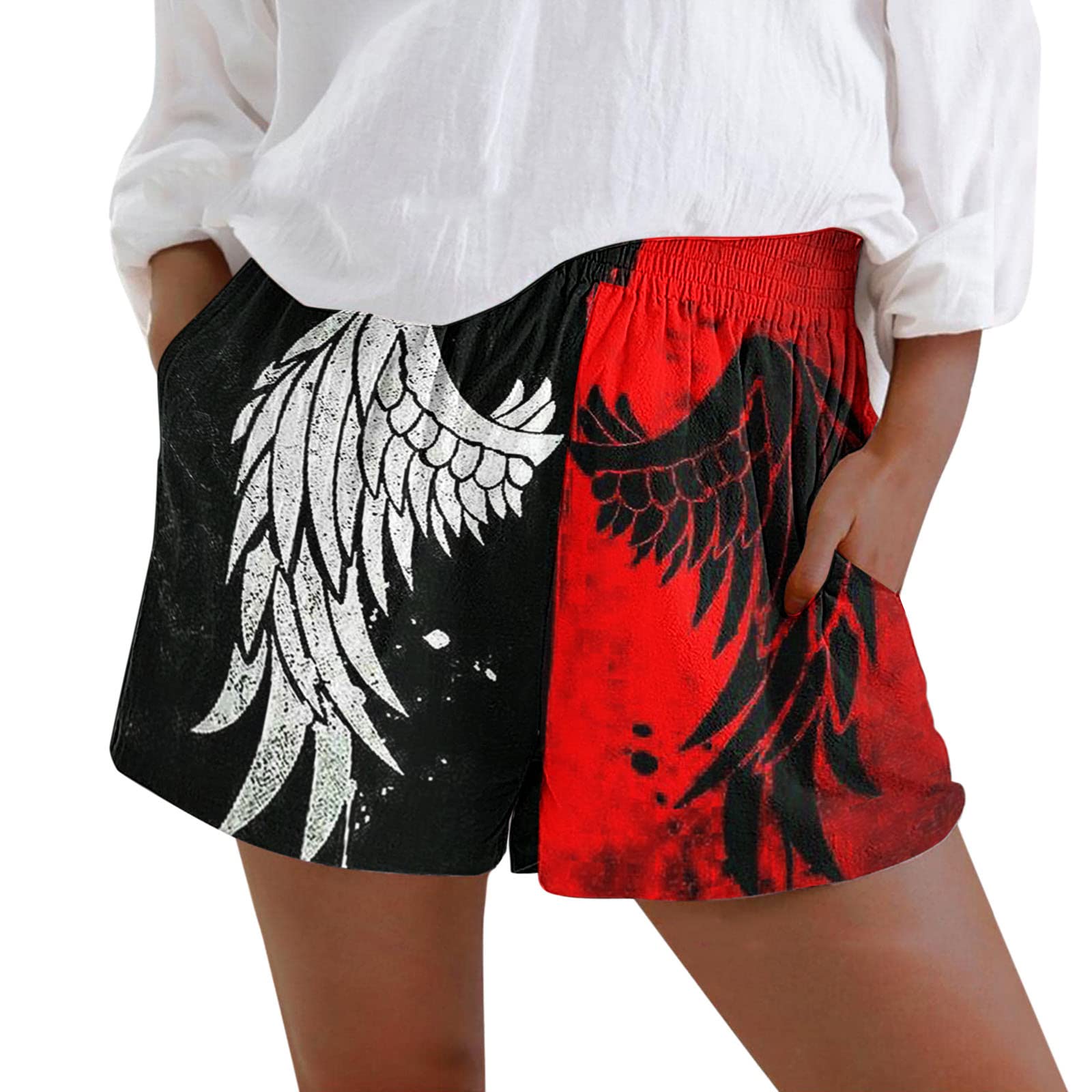 Women's High Waisted Athletic Shorts - Breathable Flow Running & Hiking Shorts for Gym, Yoga & Workout - Perfect for Outdoor Activities & Sweat-Wicking Comfort