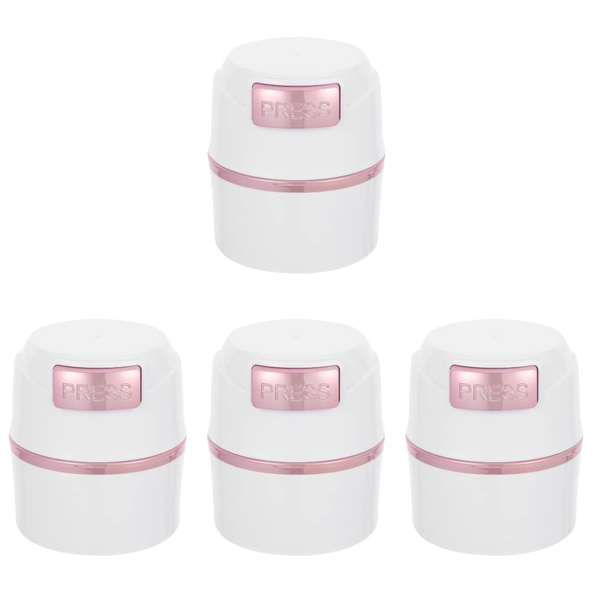 FRCOLOR 4 Pack Eyelash Glue Storage Containers - Sealed Lash Extension Glue Jars for Professional & DIY Use - Perfect for Salons, Travel & Home Lash Kits