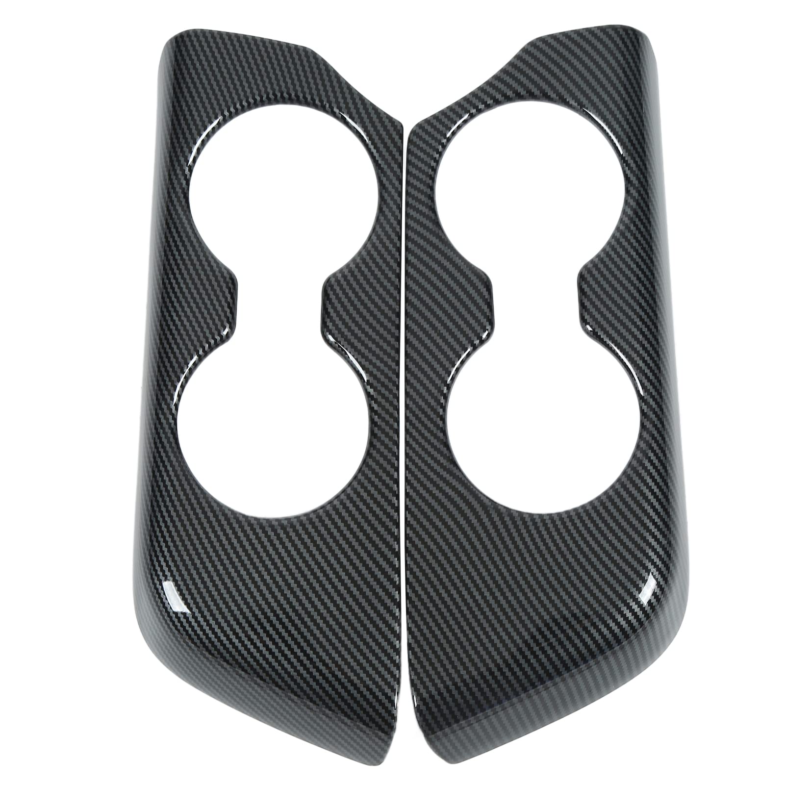 2021-2022 Toyota Highlander Kluger 3rd Row ABS High Gloss Carbon Fiber Cup Holder Panel Cover Replacement - Durable Car Interior Accessory for Drink Storage & Vehicle Customization
