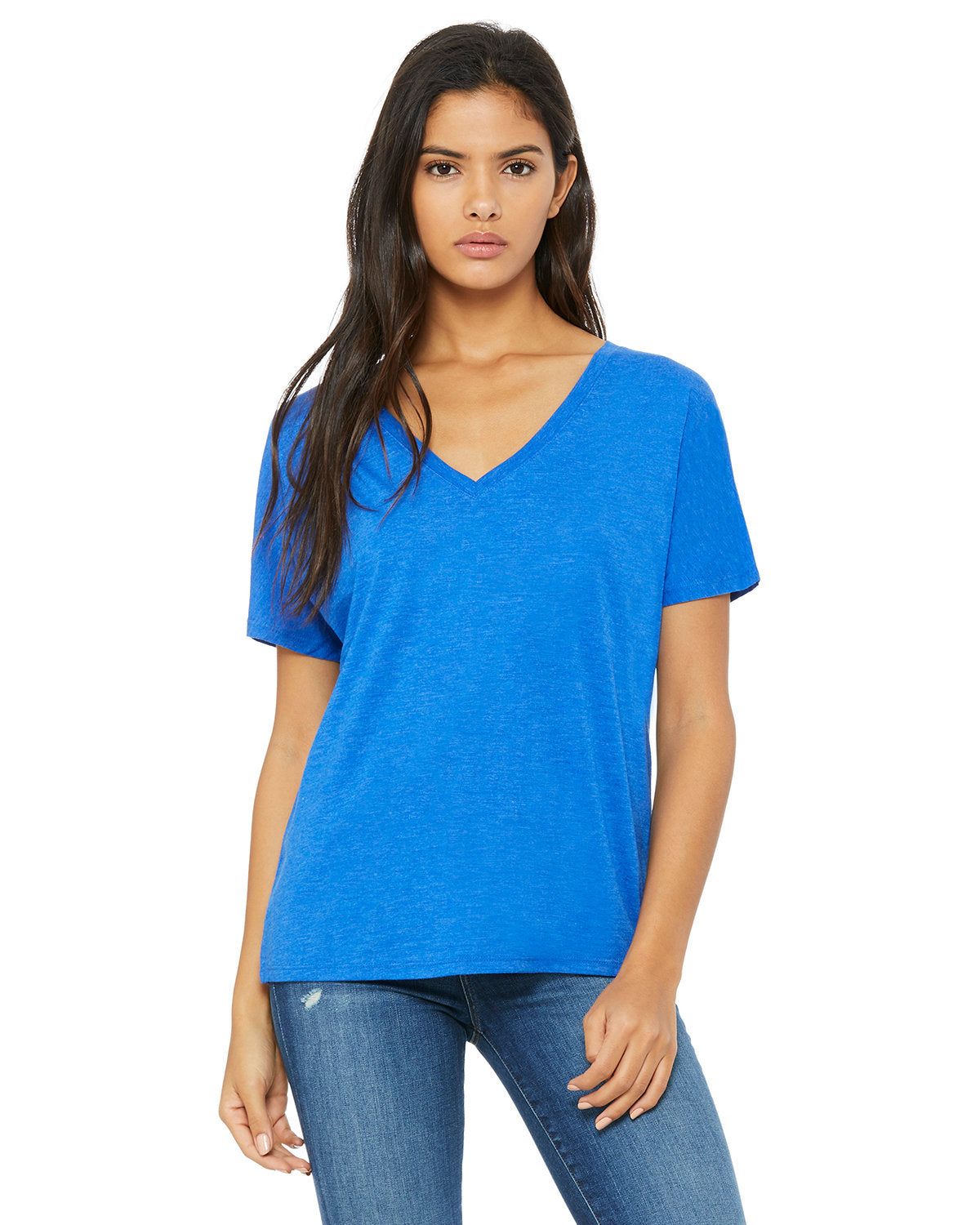 Bella + Canvas 8815 Women's Slouchy V-Neck T-Shirt - Soft & Comfortable Casual Tee for Everyday Wear, Lounge, and Outfits