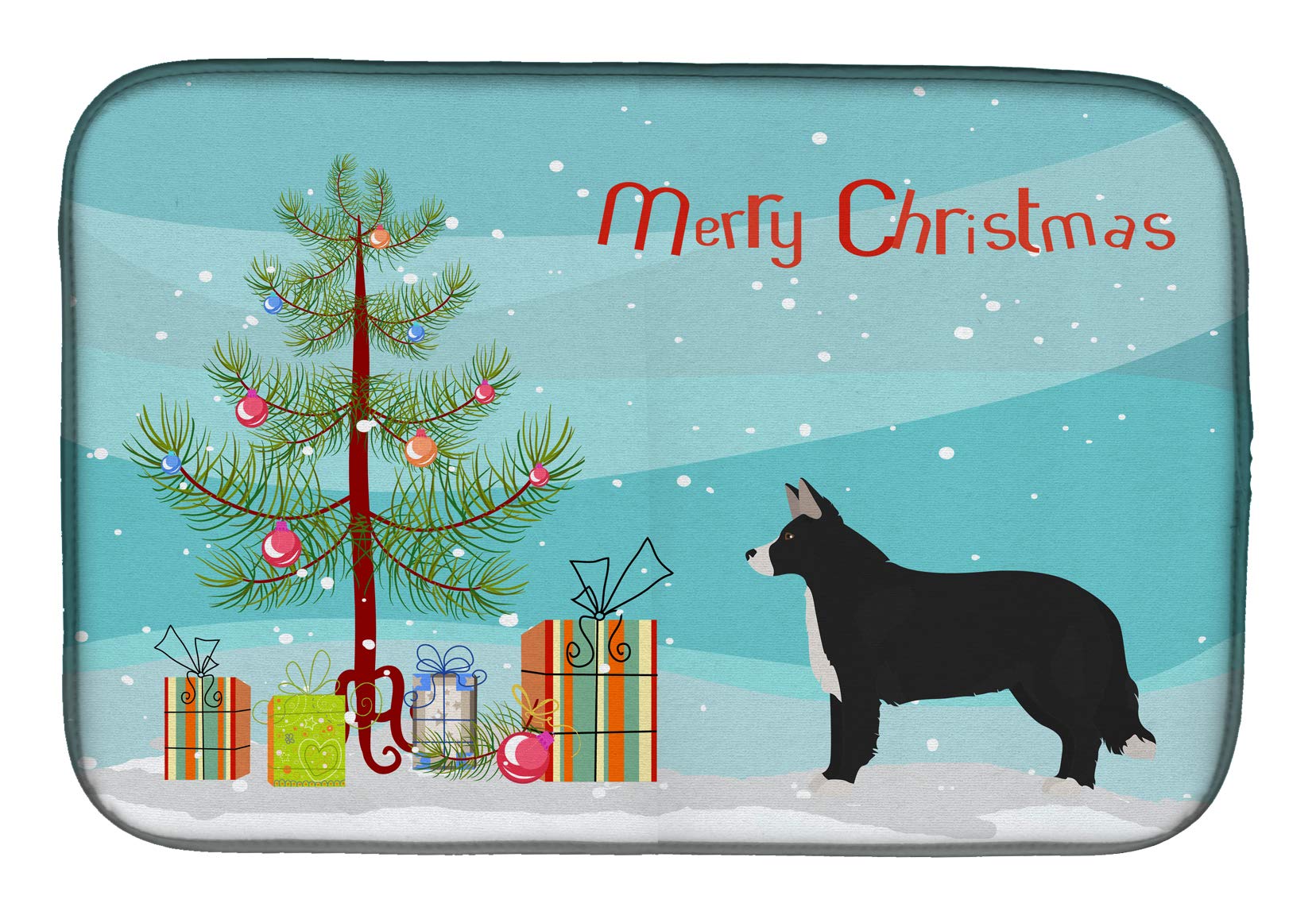 Shollie Christmas Tree Dish Drying Mat - Absorbent Kitchen Counter Mat (14x21