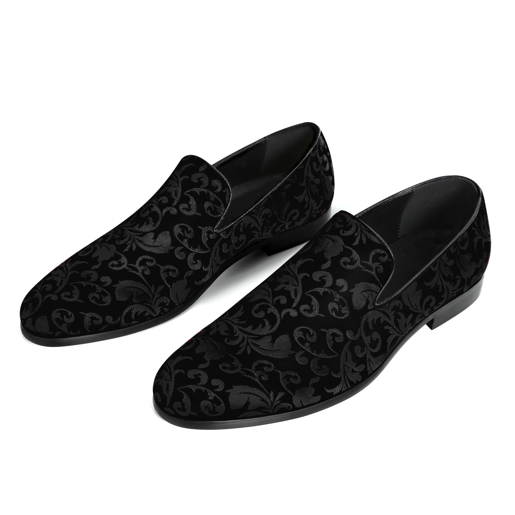 Men's Round Toe Low Top Loafers - Comfortable Black Slip-On Shoes for Casual Wear & Office Outfits