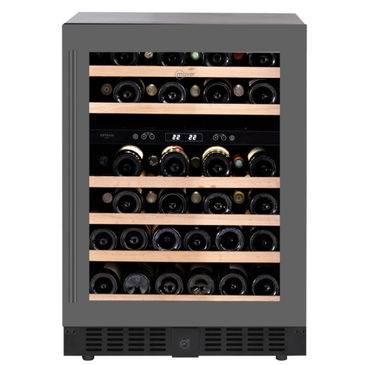 MMWC46GM 46 Bottle Dual Zone Wine Cooler Refrigerator - Perfect for Home Bars, Restaurants, and Wine Cellars