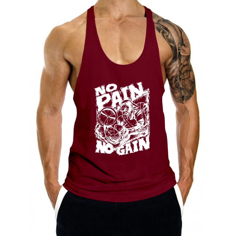 Men's Gym Tank Tops - Y Back Stringer Fitness Shirt for Bodybuilding & Workout - Breathable Sleeveless Muscle Tee - Perfect for Gym, Weightlifting & Summer Training