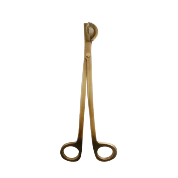 Premium Brass Candle Wick Trimmer with Sharp Stainless Steel Blade - Perfect for Soy, Beeswax & Paraffin Candles - Essential Candle Care Tool for Home Decor, Relaxation & Aromatherapy