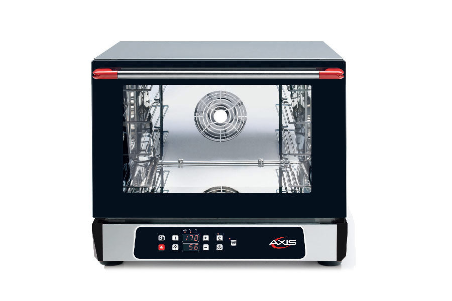 Axis AX 514RHD 4-Shelf Half Size Commercial Convection Oven with Humidity Control - Perfect for Bakeries, Restaurants & Catering Businesses
