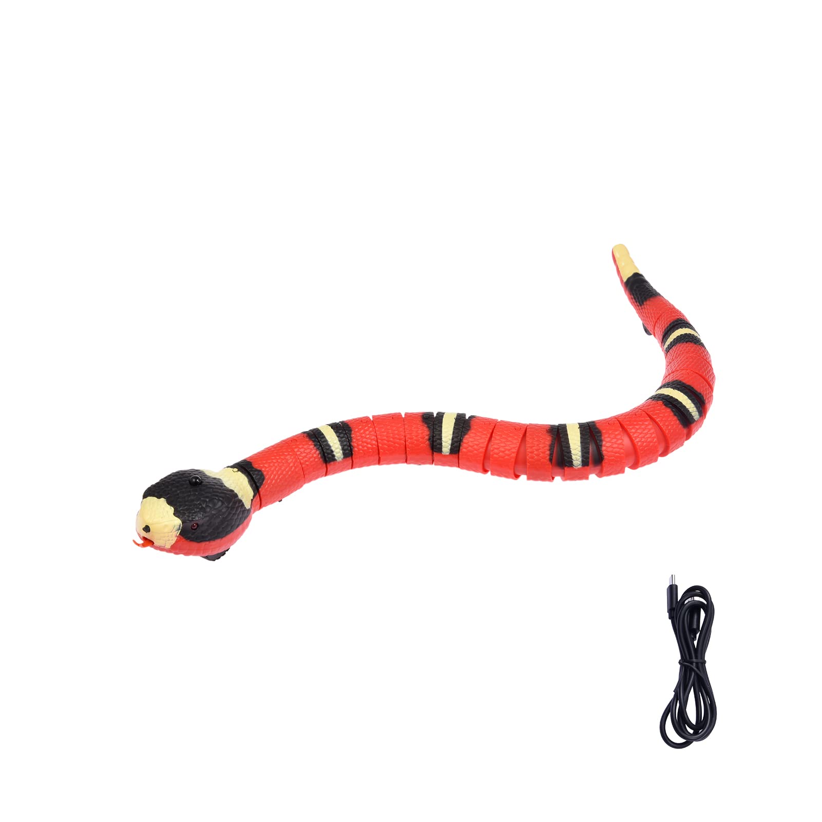 Smart Electric Snake Toy for Cats & Dogs - USB Rechargeable Interactive Pet Toy with Motion Sensor - Fun Gag Gift for Kids & Pet Lovers (Perfect for Indoor Play & Training)