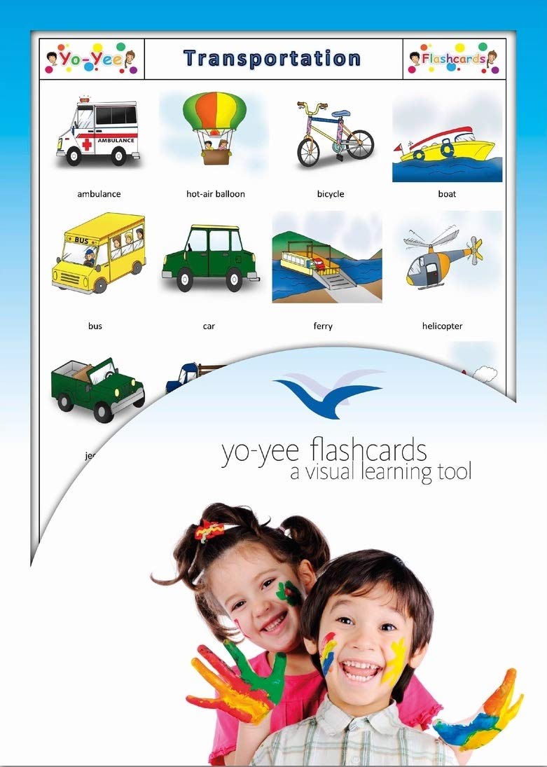 Transportation & Vehicle Flash Cards - English Vocabulary Learning with Pictures for Toddlers, Kids & Adults | Perfect for Homeschooling, Classroom & Travel