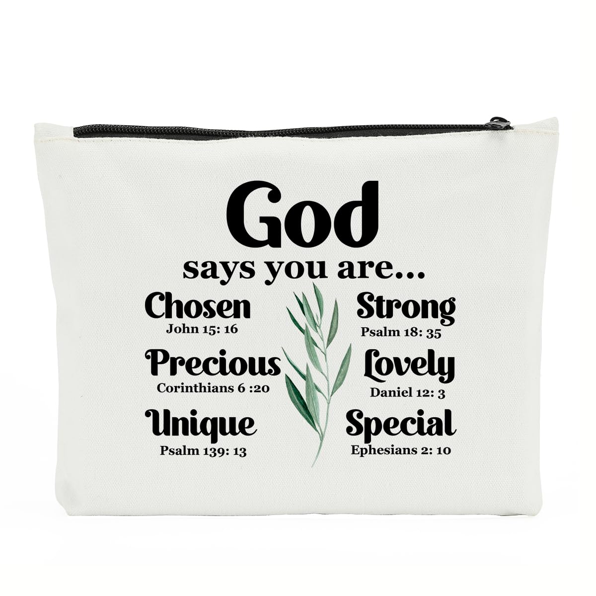 **Inspirational Christian Gifts for Women - Scripture Makeup Pouch, Travel Makeup Bag for Mom, Friends, Valentine's & Birthday Gifts - Perfect for Church, Travel & Daily Use**