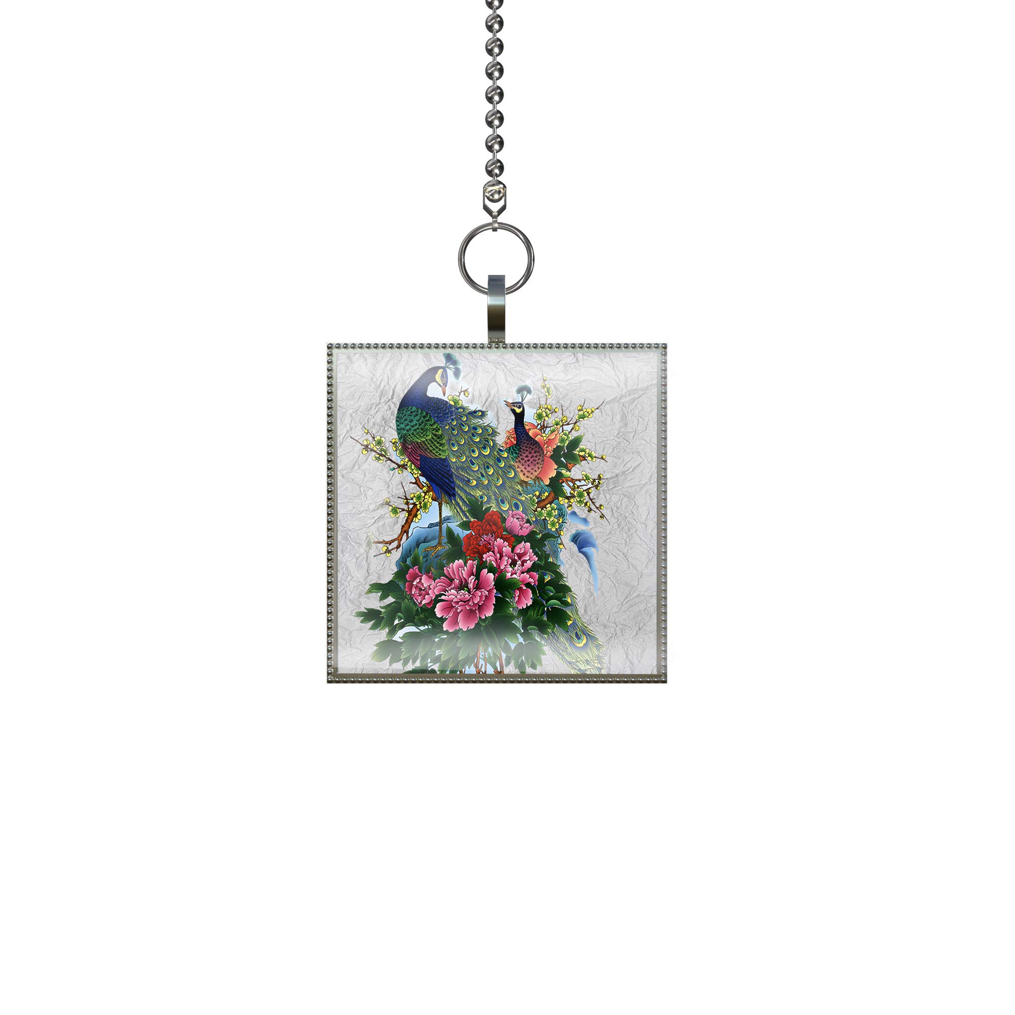 Peacock Pendant Light Pull with Chain - Elegant Home Decor