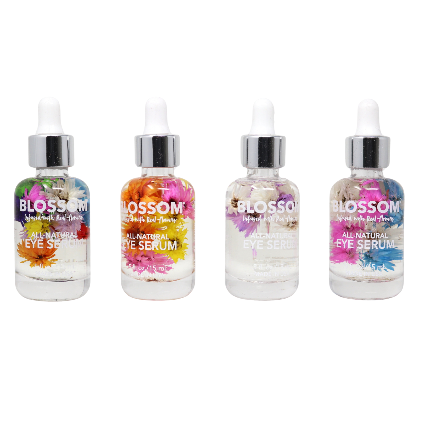 Blossom Vegan All Natural Eye Serum - Paraben Free, Organic, 0.5 oz (1 Pc) - Dark Circle & Wrinkle Reduction for Sensitive Skin - Perfect for Nighttime Skincare Routine