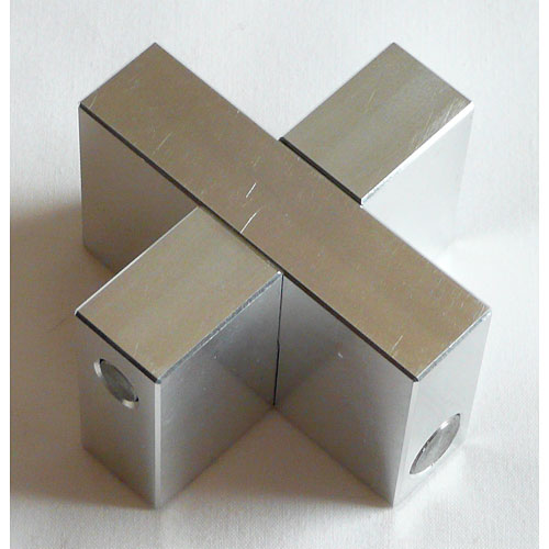 Premium Aluminum Cross Puzzle - Brain Teaser & Stress Relief Toy for Adults & Kids - Perfect for Office, Travel, and Family Game Nights
