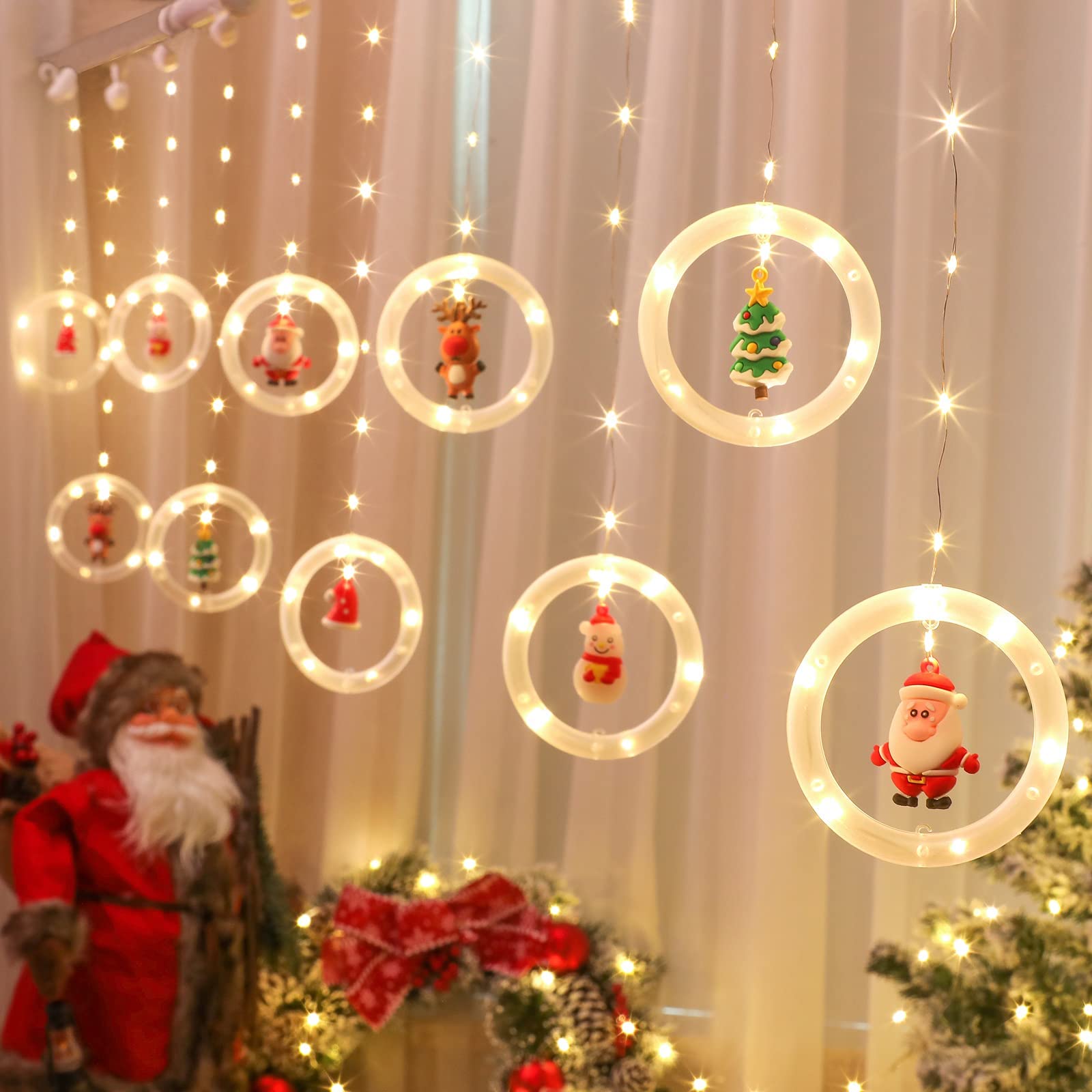 120 LED Christmas Lights - 9.84ft Warm Bubble Lights for Indoor/Outdoor Decor