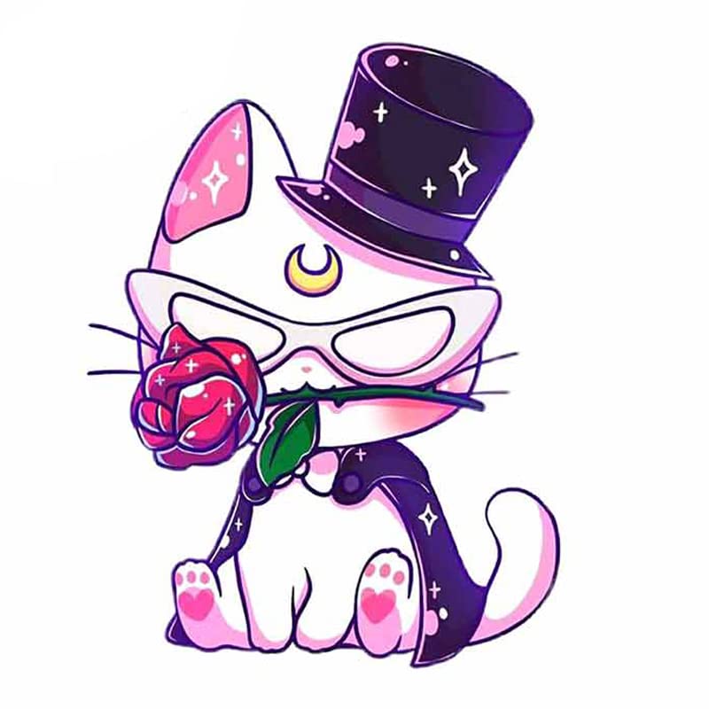EARLFAMILY 5.1'' Anime Cat Girl Car Sticker - Waterproof Decal for Cars, Laptops & Motorcycles