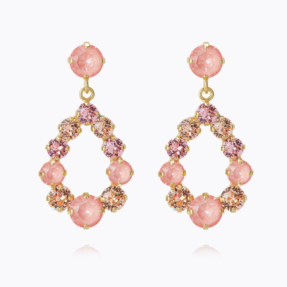 Mini Delia Stud Earrings & Flamingo Dangle Earrings Set - Trendy Floral & Tropical Bird Jewelry for Women - Perfect for Summer, Beach Vacations & Boho Fashion
