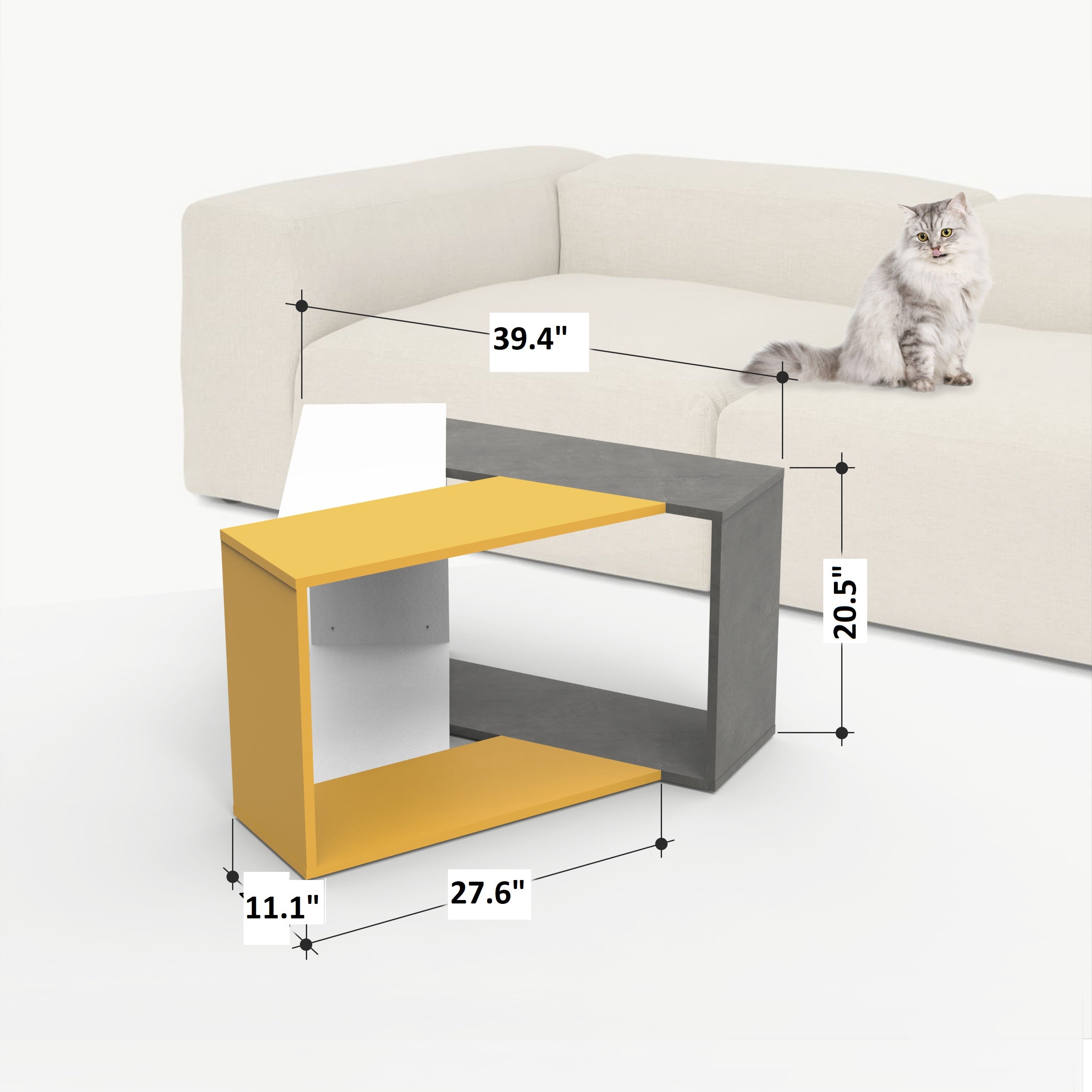 Modern Trudy Coffee Table - Mid-Century Style Wooden Living Room Table with Storage Shelf - Perfect for Small Spaces, Apartments & Home Decor