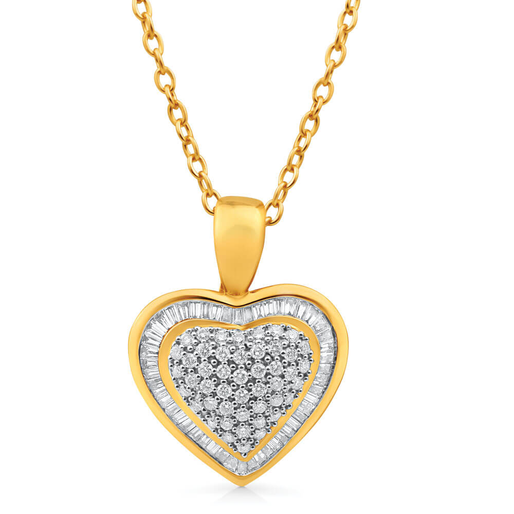 18ct Yellow Gold Diamond Pendant Necklace - 1 Carat Round Cut Diamond Jewelry for Women - Perfect for Anniversary Gifts & Special Occasions
