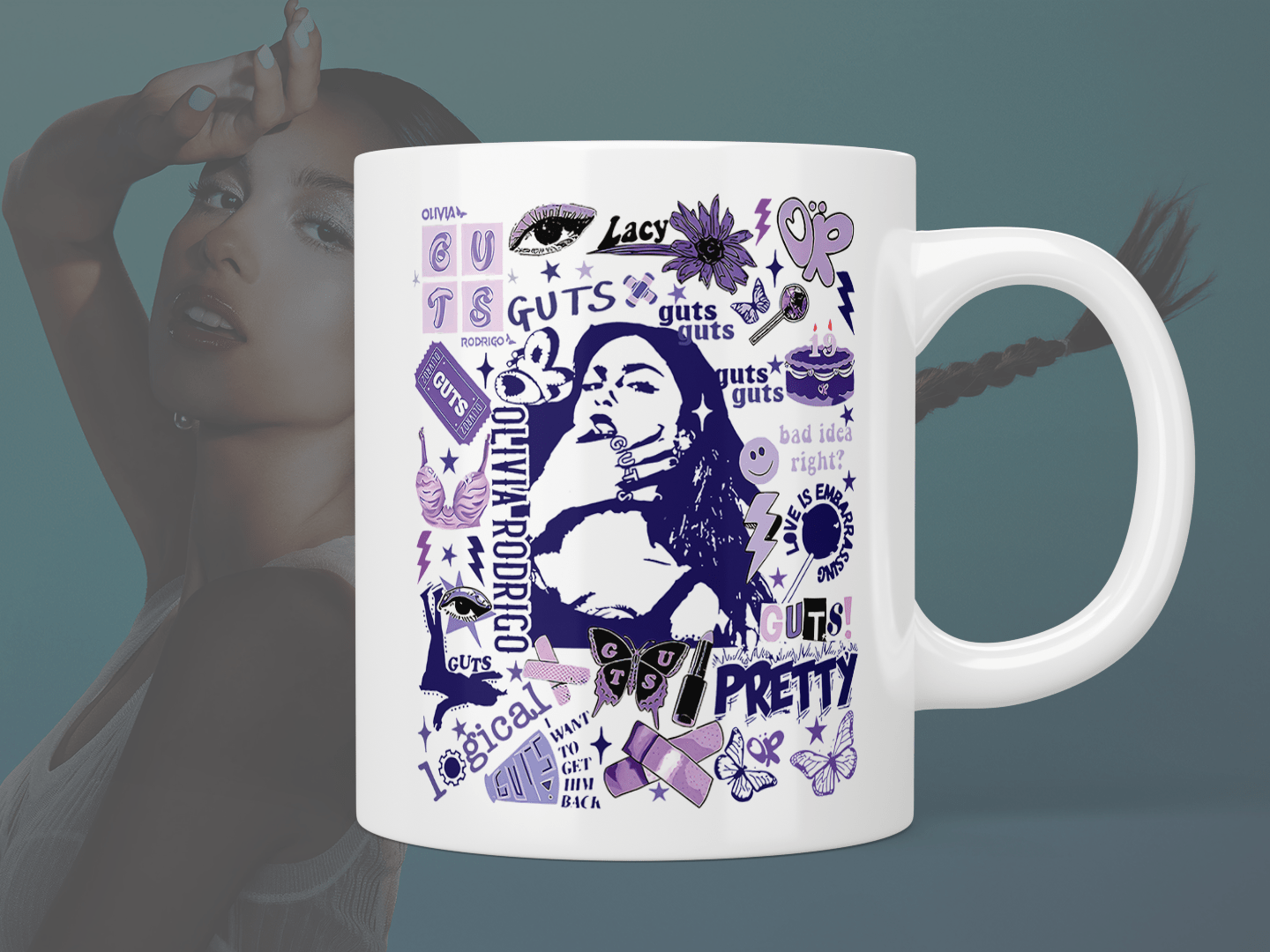 Olivia Rodrigo GUTS Official Merchandise Coffee Mug - Perfect for Fans, Hot & Cold Drinks - Great Gift for Music Lovers, Home & Office Use