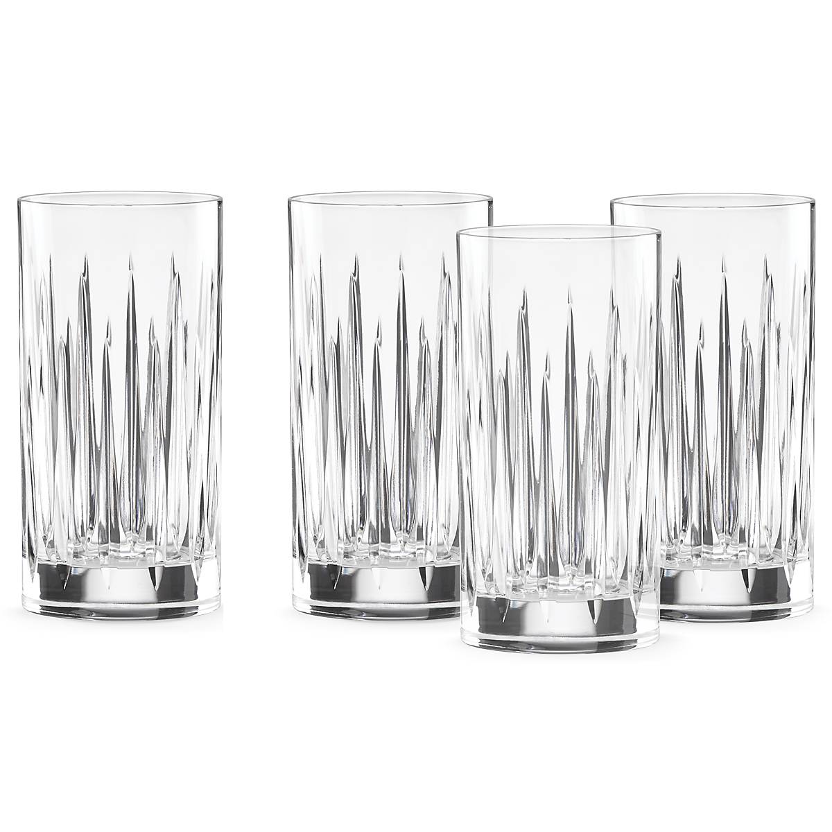 Premium Soho Crystal Iced Beverage Glasses Set of 4 - Elegant Drinking Glasses for Iced Tea, Cocktails & Cold Drinks - Perfect for Parties, Home Bar & Entertaining