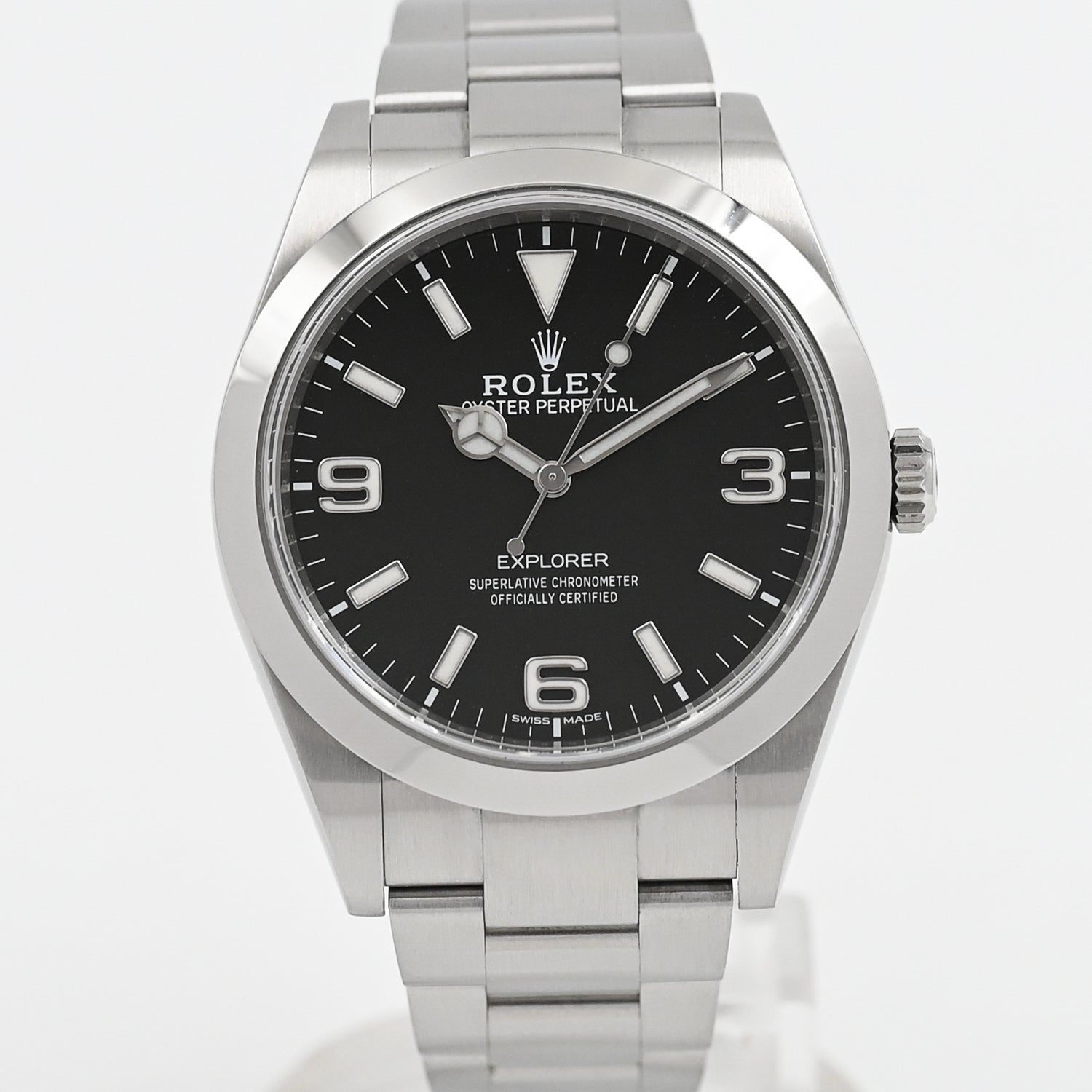 Rolex Explorer 39mm Stainless Steel Watch 214270 - 2017 Model | Automatic Movement, Black Dial, Oyster Bracelet | Perfect for Outdoor Adventures & Business Meetings