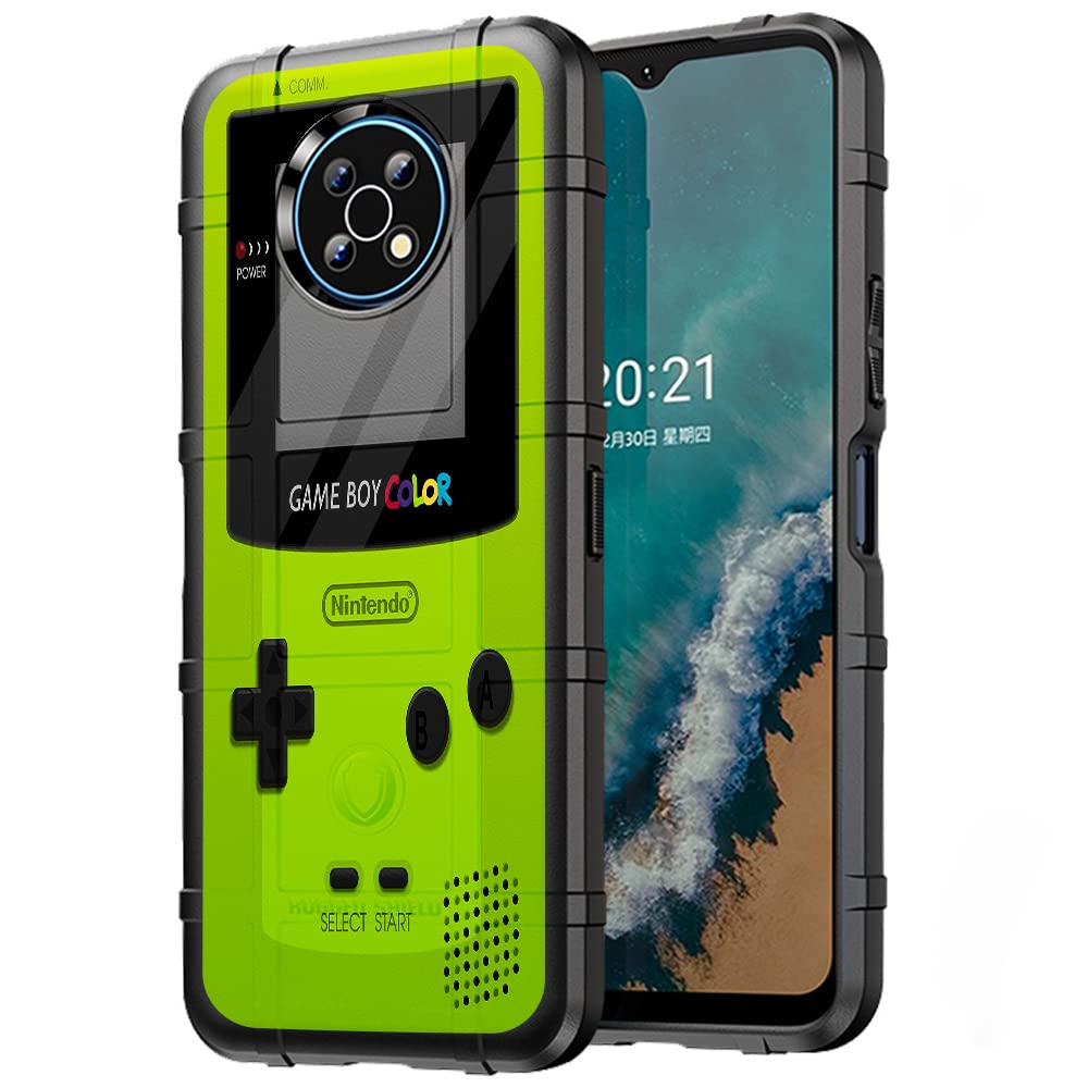 Premium Military Grade Shockproof Rugged TPU Silicone Case for Nokia G50 5G - Drop Tested Protection, Green Gameboy Design - Perfect for Outdoor Adventures, Gaming & Daily Use