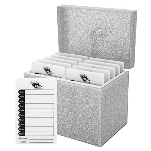 Acrylic Eyelash Organizer Box - Portable Cosmetic Storage Case for Lash Extensions, Lashes Display & Training - Perfect for Eyelash Salons, Beauty Schools & Professional Makeup Artists (Ideal for Salon Organization & Lash Technician Practice)
