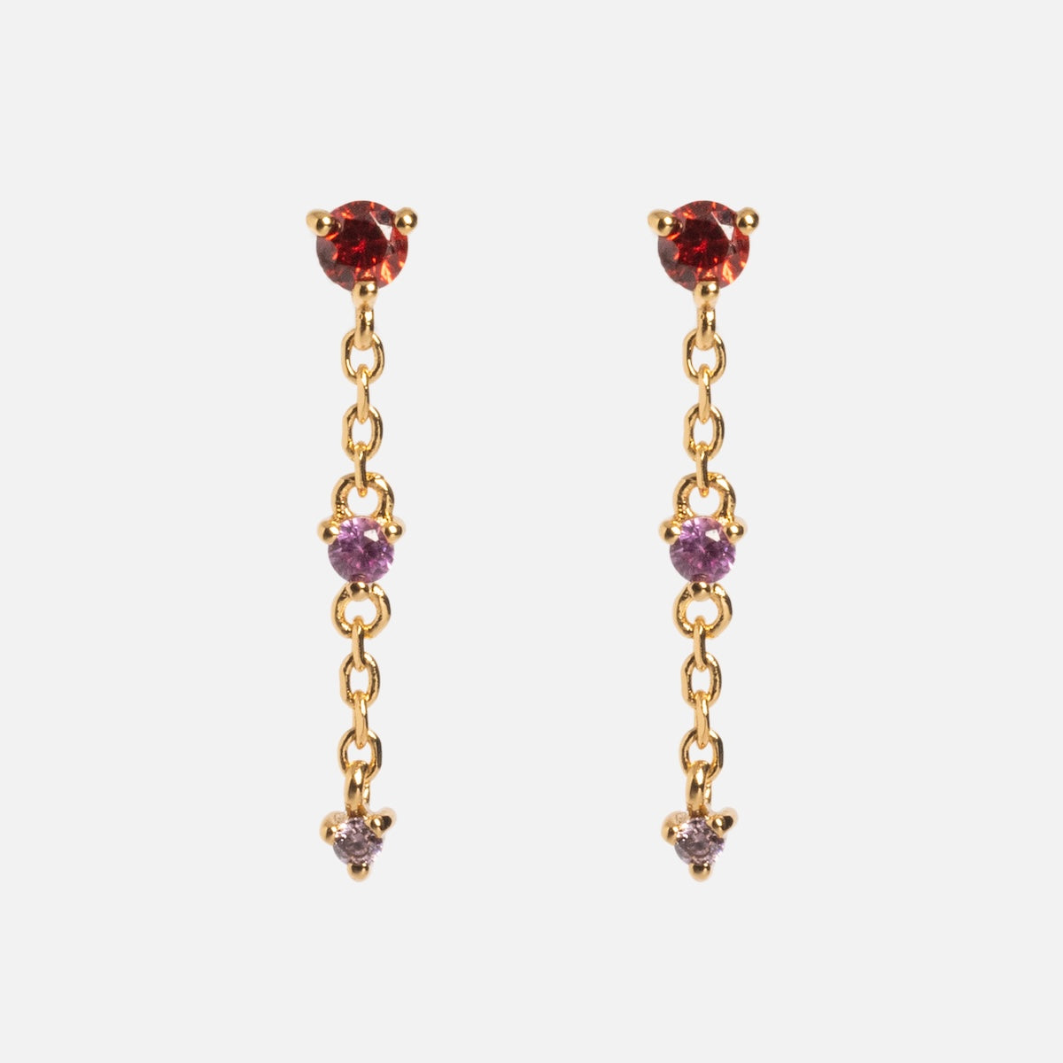 Birthstone Drop Stud Earrings - Ombre Gradient for Celebrations & Special Occasions | Perfect for Birthdays, Anniversaries & Gifts