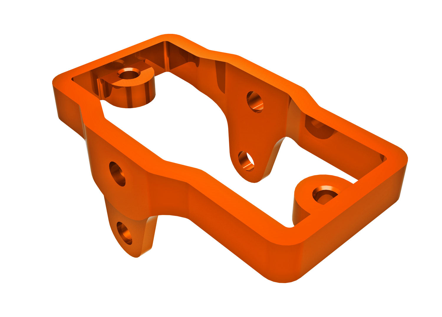 High-Quality Aluminum Steering Servo Mount for RC Cars - Durable Orange CNC Machined Bracket - Perfect for Off-Road Racing, Crawling & Drifting Upgrades