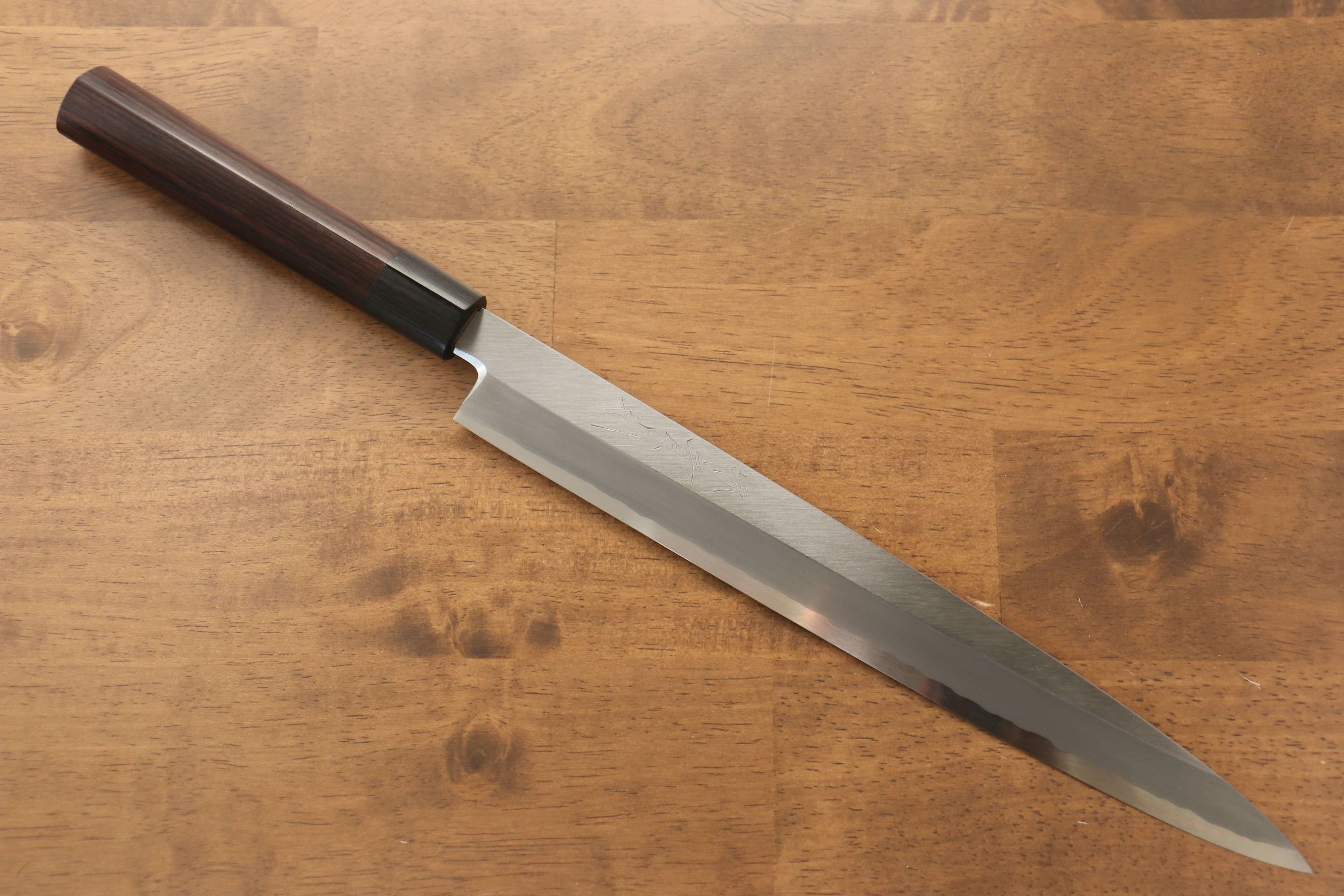 Premium Jikko Silver Steel No.3 Yanagiba Sushi Knife 270mm with Exquisite Shitan Handle - Perfect for Sushi Chefs & Japanese Cuisine Preparation